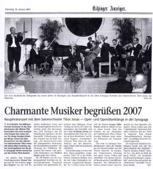 Neujahrskonzert Kitzingen 2007